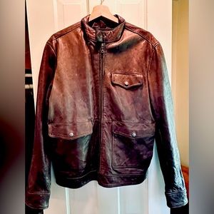 Banana Republic leather jacket, mens M.